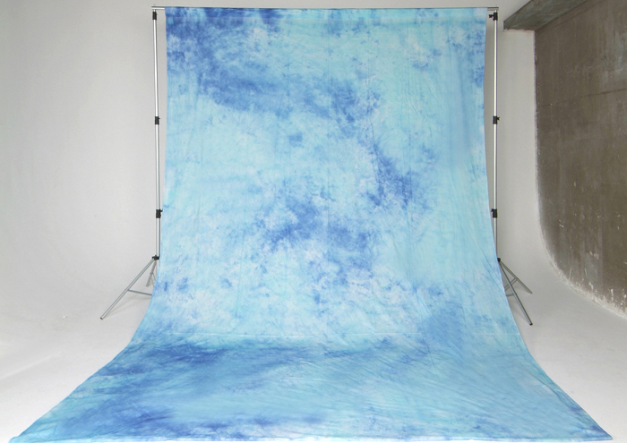 撮影用背景ムラ布・バックグラウンドクロス/ムラバック　水色ブルー系(3×6m)DW-025