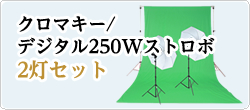 クロマキー/デジタル250Wストロボ
2灯セット