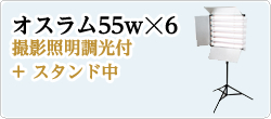 オスラム55w☓6 撮影照明調光付+ スタンド中