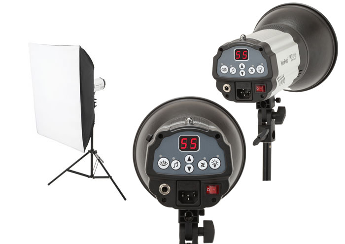 撮影機材 モノブロックストロボTB-250撮影照明+ソフトボックス+スタンド中+ブーム中　料理撮影